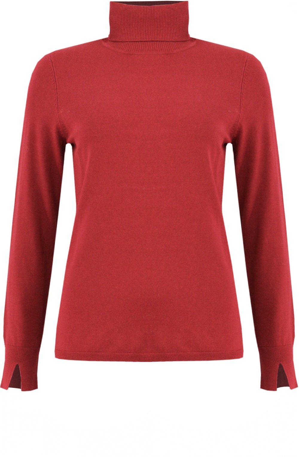 Cherry Wine Turtleneck Thin Knit Jumper