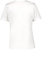 Classic T Shirt with Textured Leaf Design