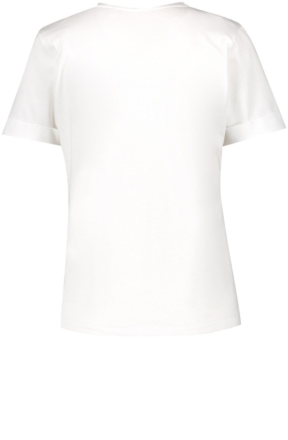 Classic T Shirt with Textured Leaf Design