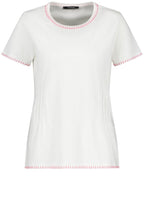 Classic White T Shirt With Contrast Stitching