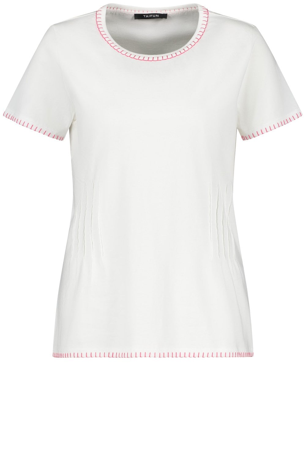 Classic White T Shirt With Contrast Stitching