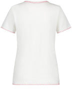 Classic White T Shirt With Contrast Stitching