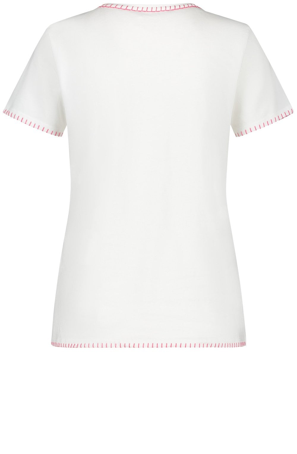 Classic White T Shirt With Contrast Stitching