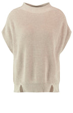 Clay Melange Oversized Sleeveless Jumper