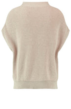 Clay Melange Oversized Sleeveless Jumper