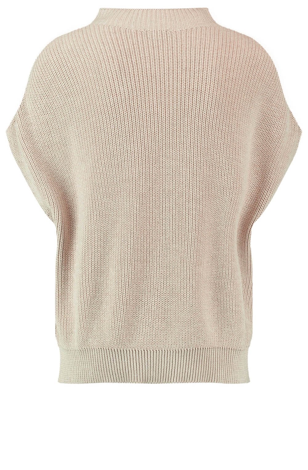 Clay Melange Oversized Sleeveless Jumper