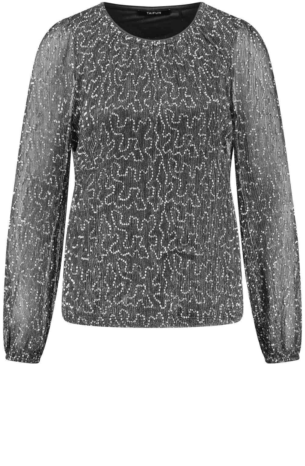 Coal Grey Shimmer Blouse