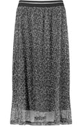 Coal Grey Shimmer Midi Skirt