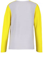Contrasting Yellow & Grey Jumper