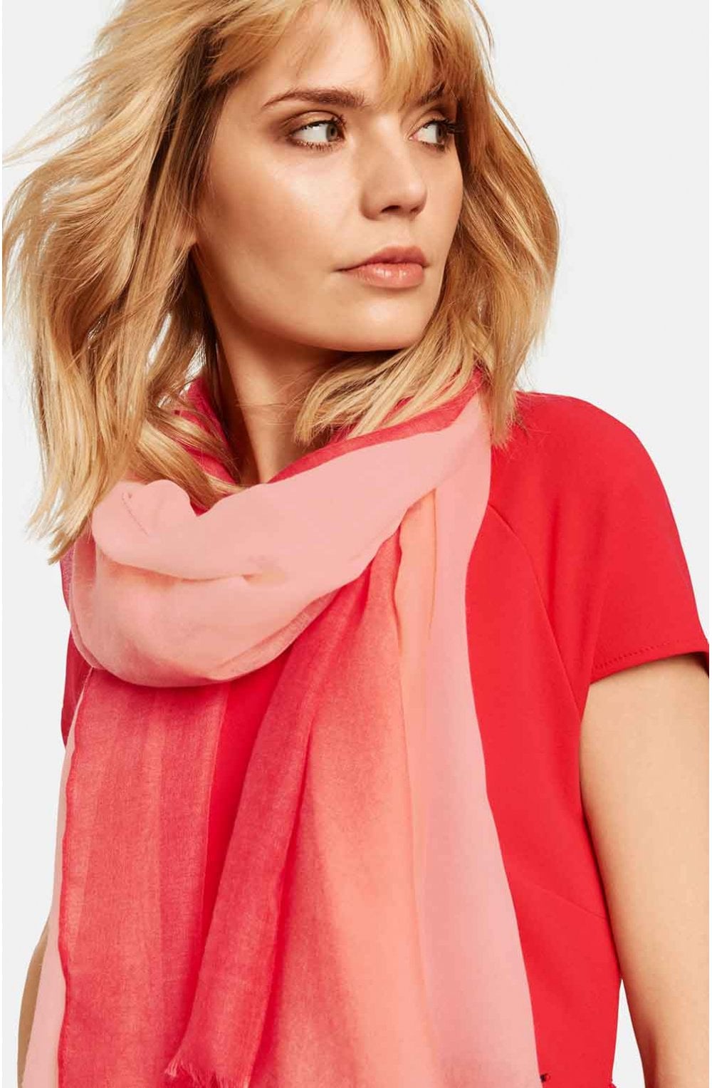 Coral Faded Effect Scarf