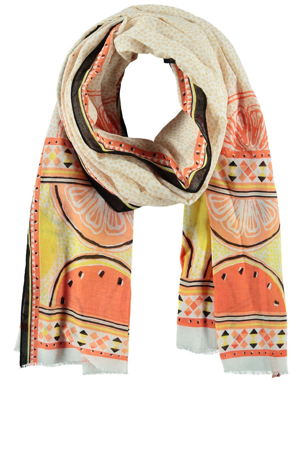 Coral Fruit Pattern Scarf