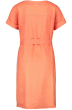 Coral Linen Shirt Dress