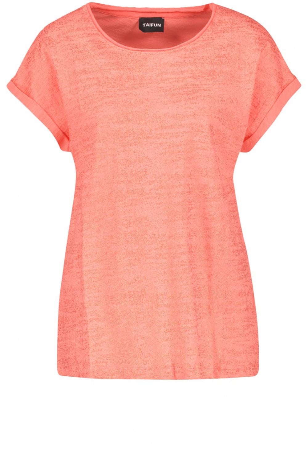 Coral & Metallic Gold T Shirt