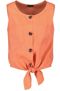 Coral Sleeveless Blouse