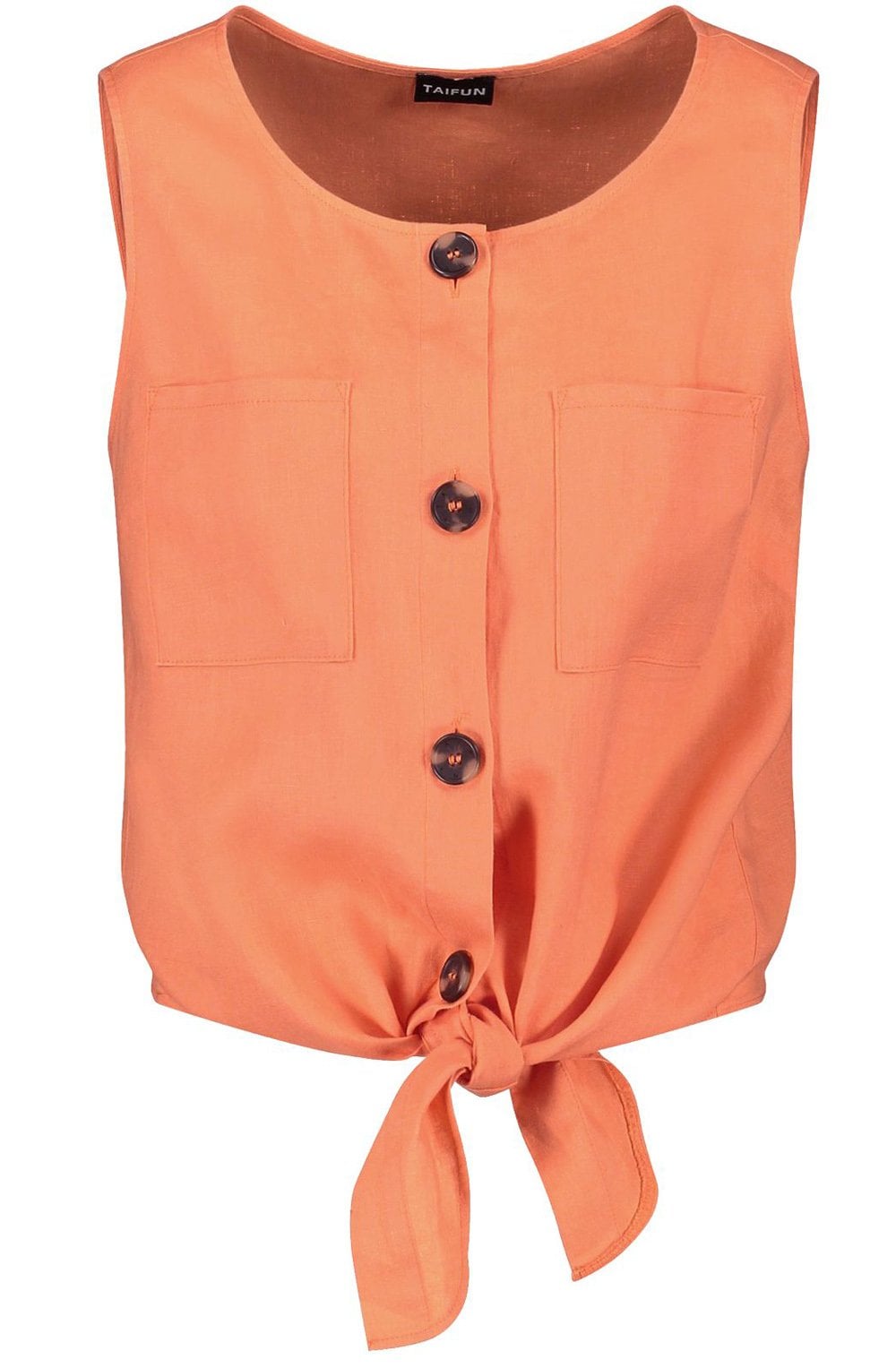 Coral Sleeveless Blouse