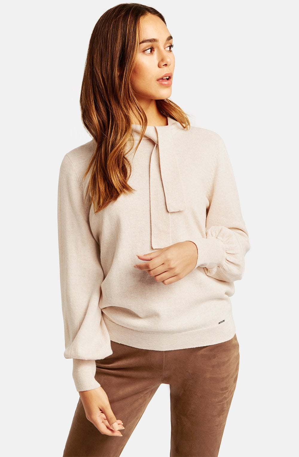 Cream Bell Sleeve Jumper
