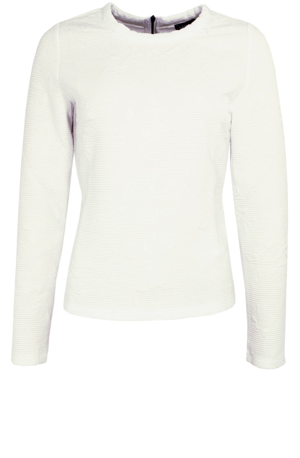 Cream Floral Embossed Top