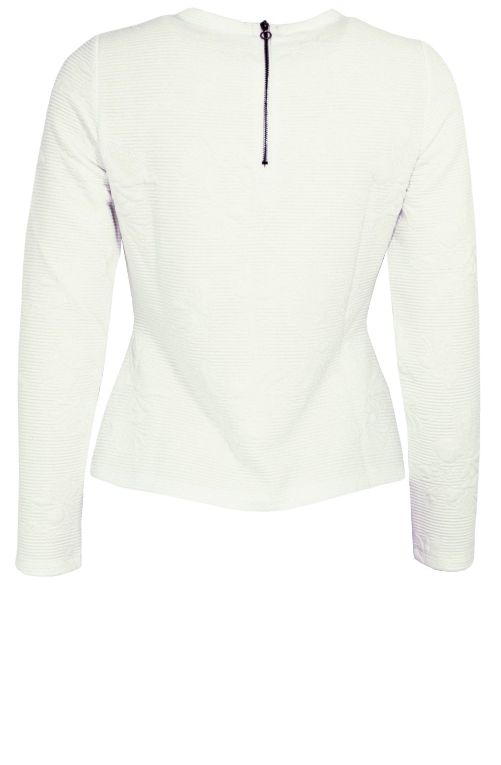 Cream Floral Embossed Top