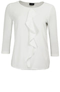 Cream Frilled Front Top