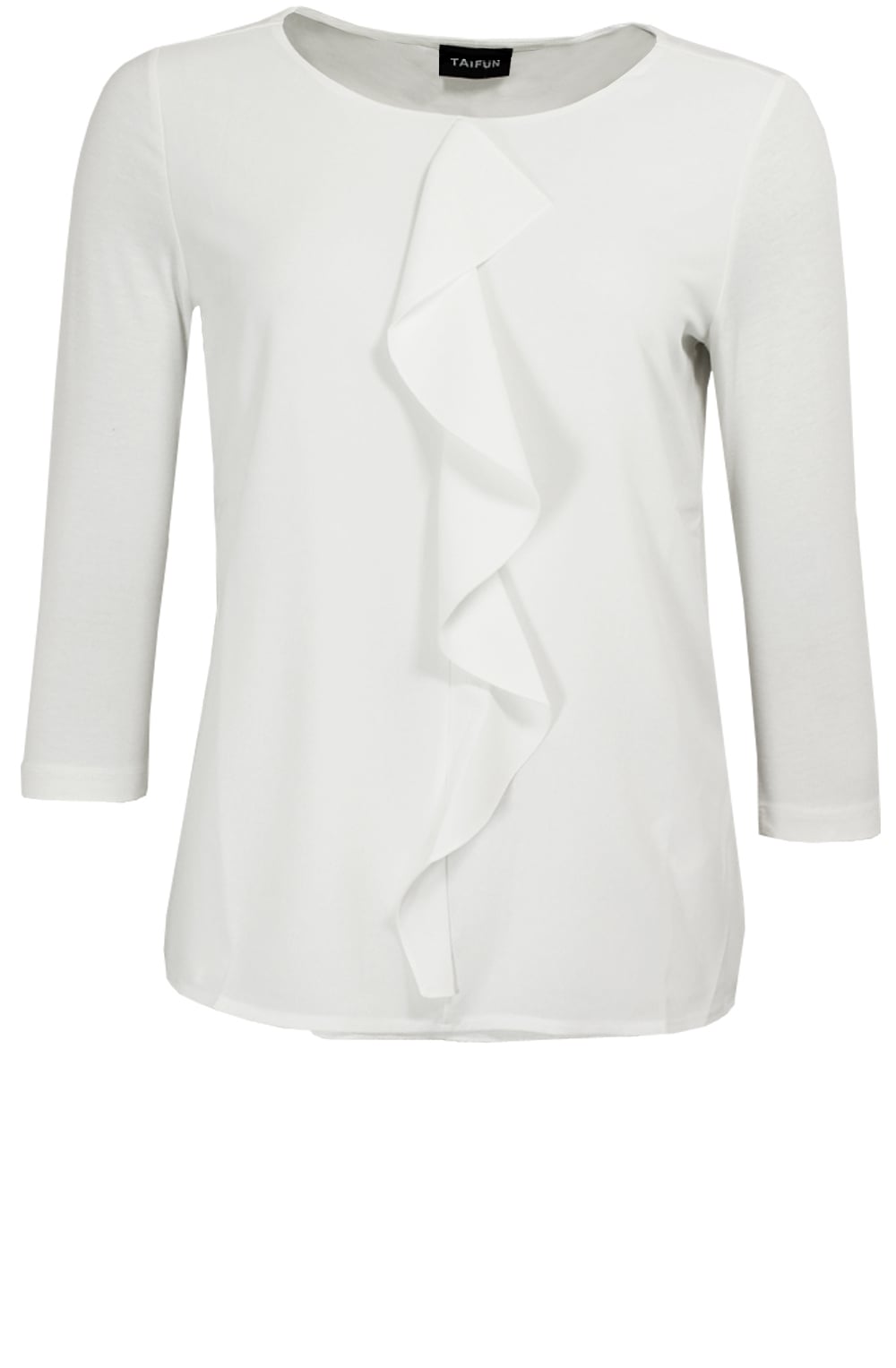 Cream Frilled Front Top