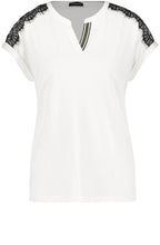 Cream Lace Detailed Top