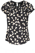 Daisy Print Pleated Blouse