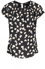 Daisy Print Pleated Blouse