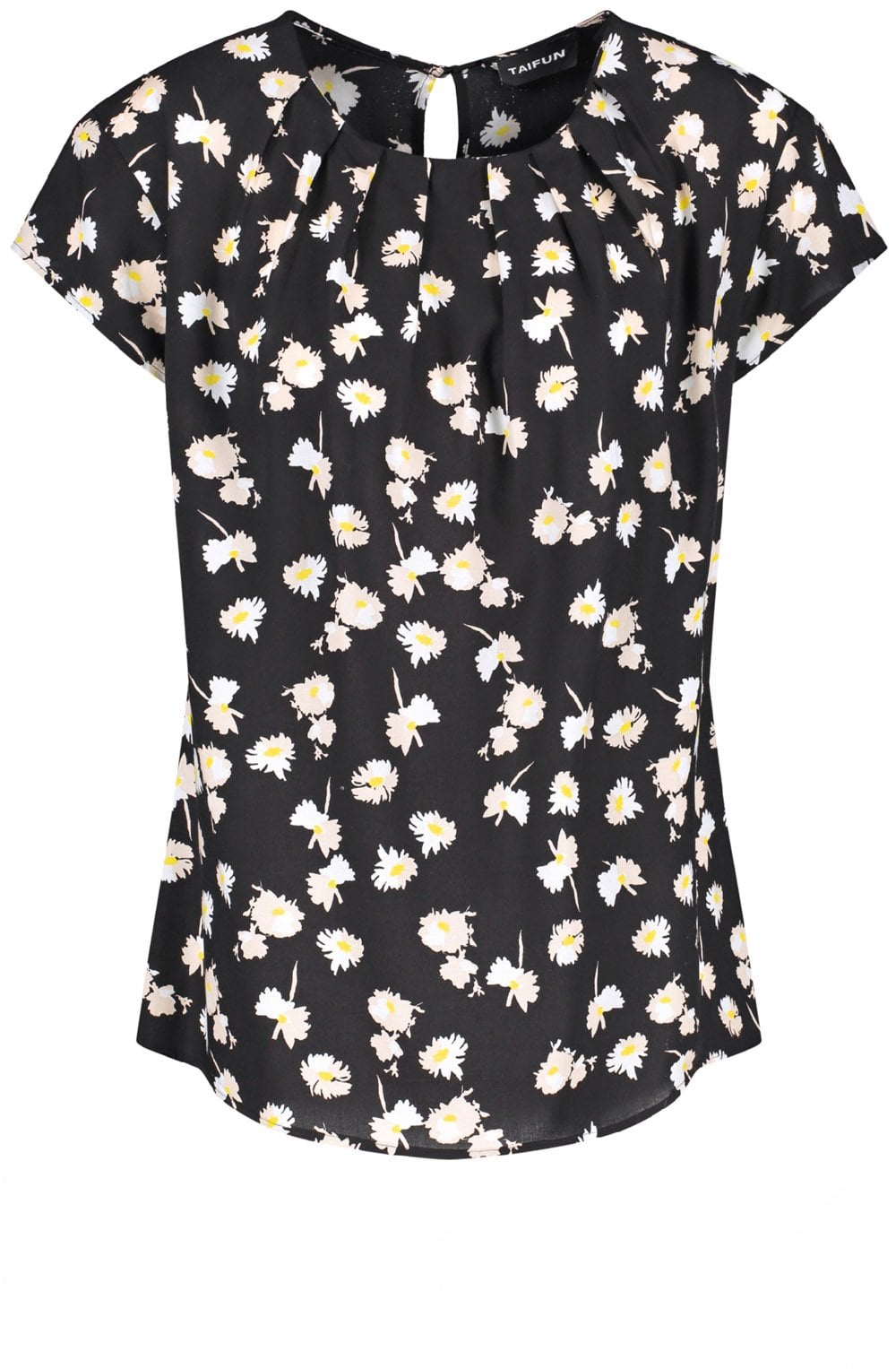 Daisy Print Pleated Blouse