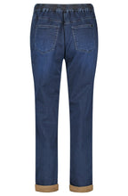 Dark Blue Denim Jogger Style Trousers