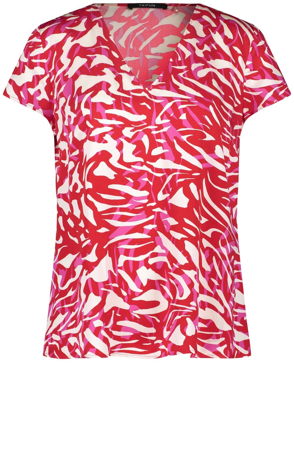Digital Red and Magenta All Over Print Blouse