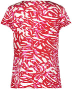 Digital Red and Magenta All Over Print Blouse