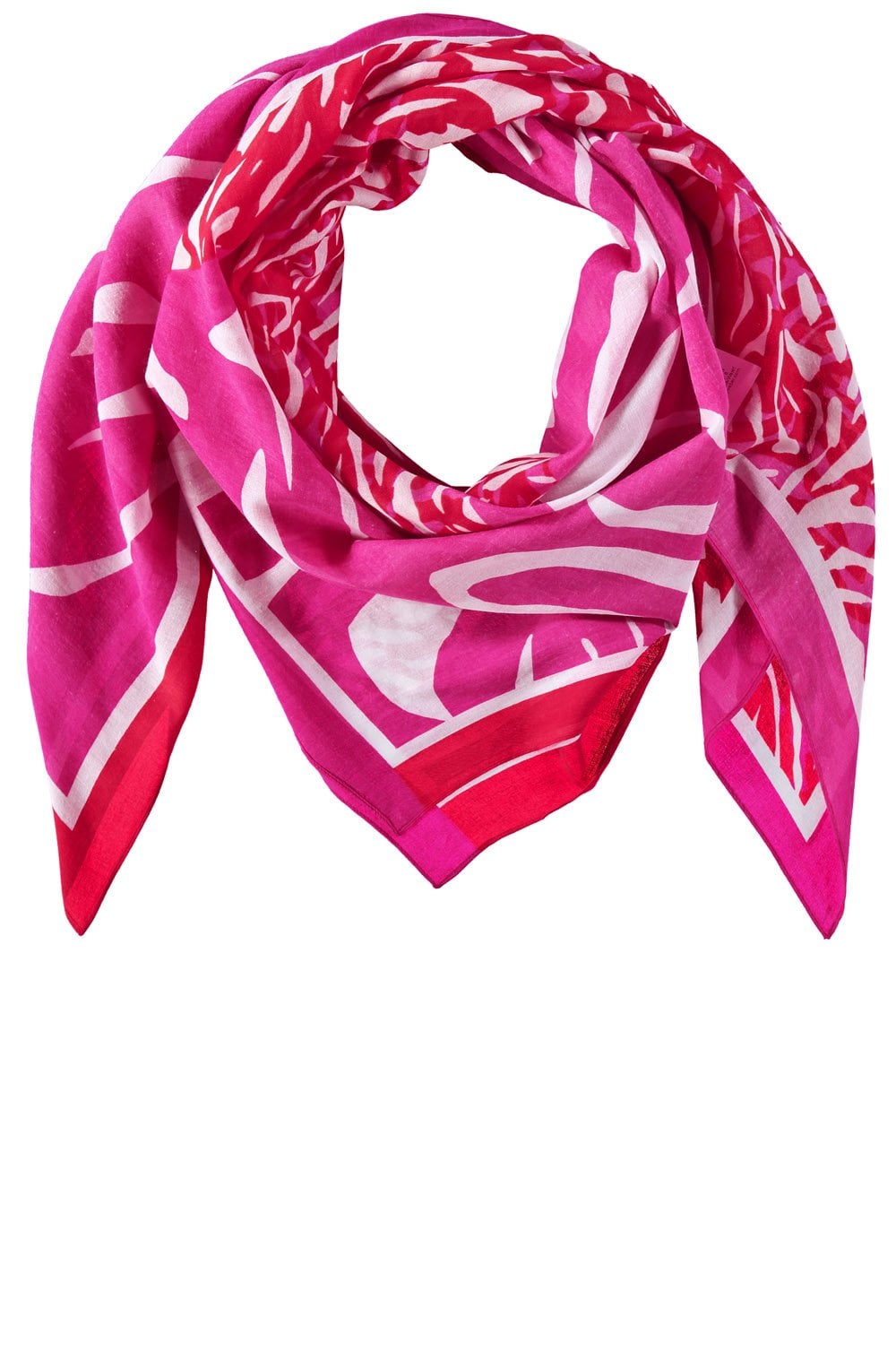 Digital Red and Magenta Cotton Scarf
