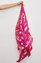 Digital Red and Magenta Cotton Scarf