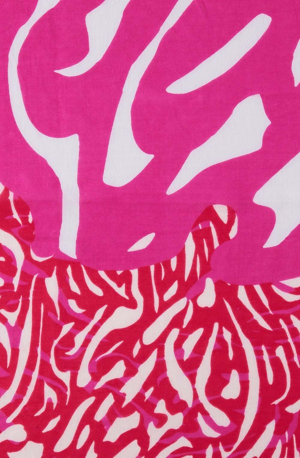 Digital Red and Magenta Cotton Scarf