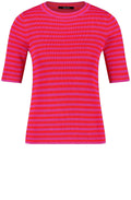Digital Red and Magenta Fine Knit Top