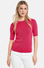 Digital Red and Magenta Fine Knit Top