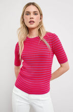 Digital Red and Magenta Fine Knit Top