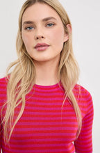 Digital Red and Magenta Fine Knit Top