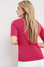 Digital Red and Magenta Fine Knit Top