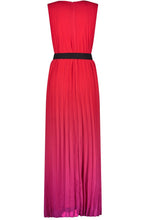 Digital Red and Pink Pleated Dress