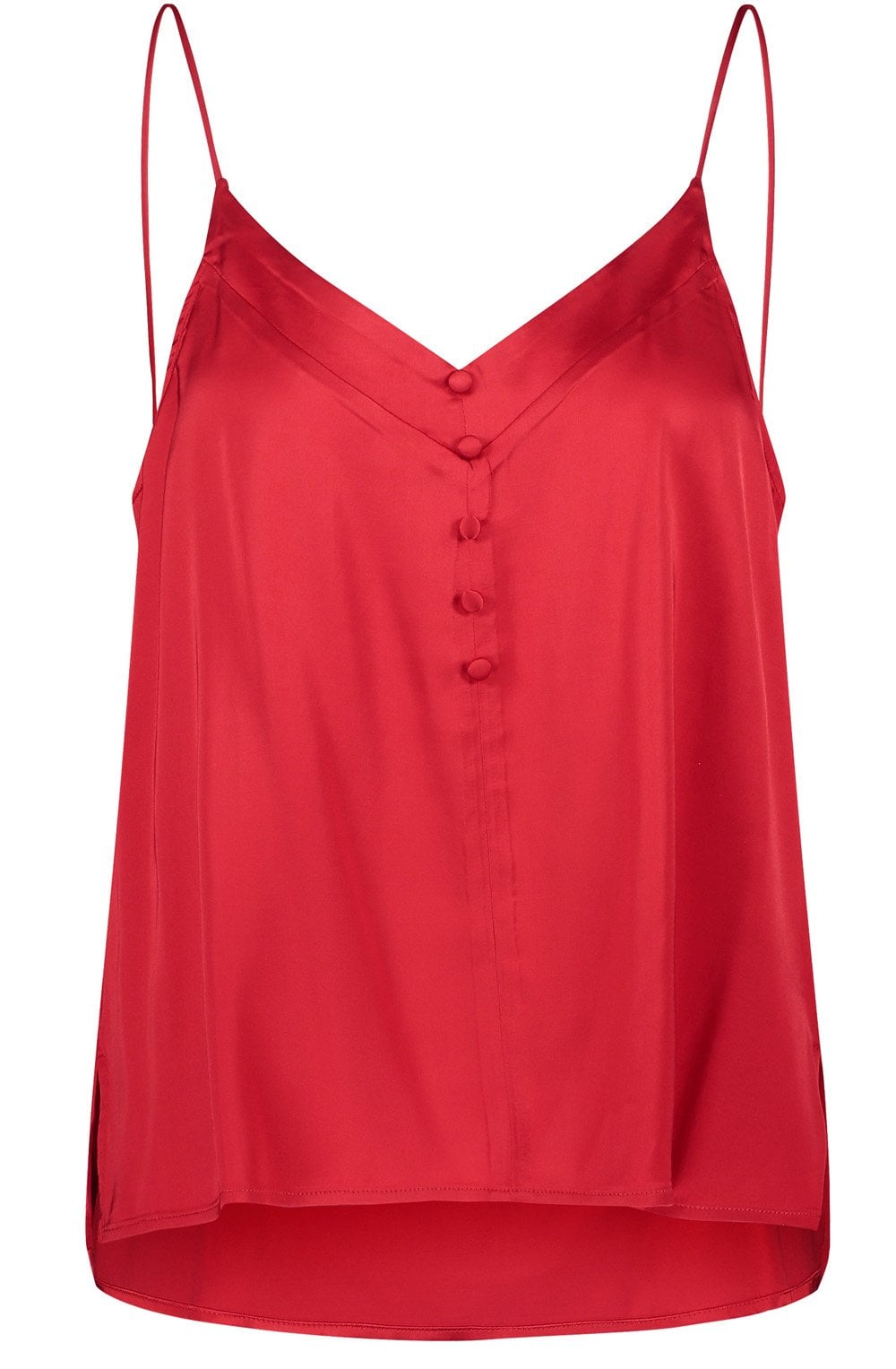 Digital Red Satin Camisole