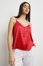 Digital Red Satin Camisole