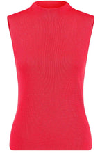 Digital Red Shimmer Sleeveless Top