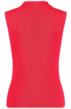Digital Red Shimmer Sleeveless Top