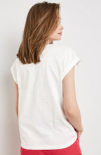 Distorted Flower Satin Front T Shirt