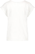 Distorted Flower Satin Front T Shirt