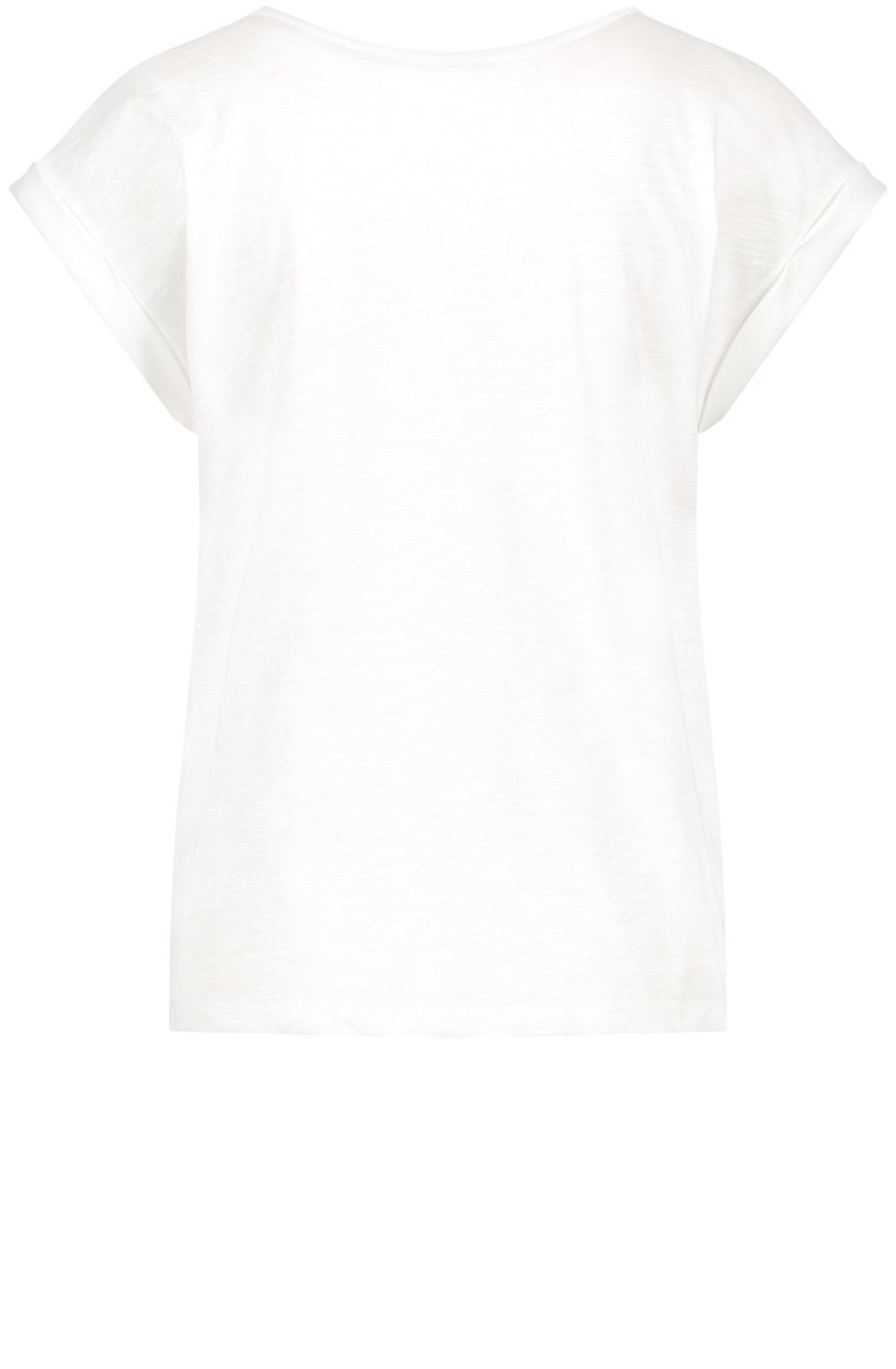 Distorted Flower Satin Front T Shirt