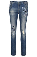 Embroidered Floral Detailed Jeans