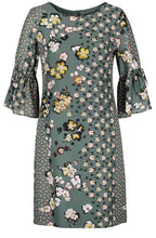 Evergreen Floral Shift Dress