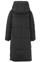 Explore Black Puffer Coat with Safety Details